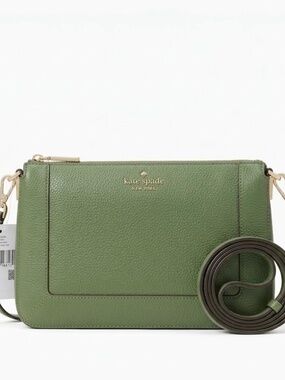 New Kate Spade Lena Romaine (300) Y32 Double Compartment Crossbody Bag.